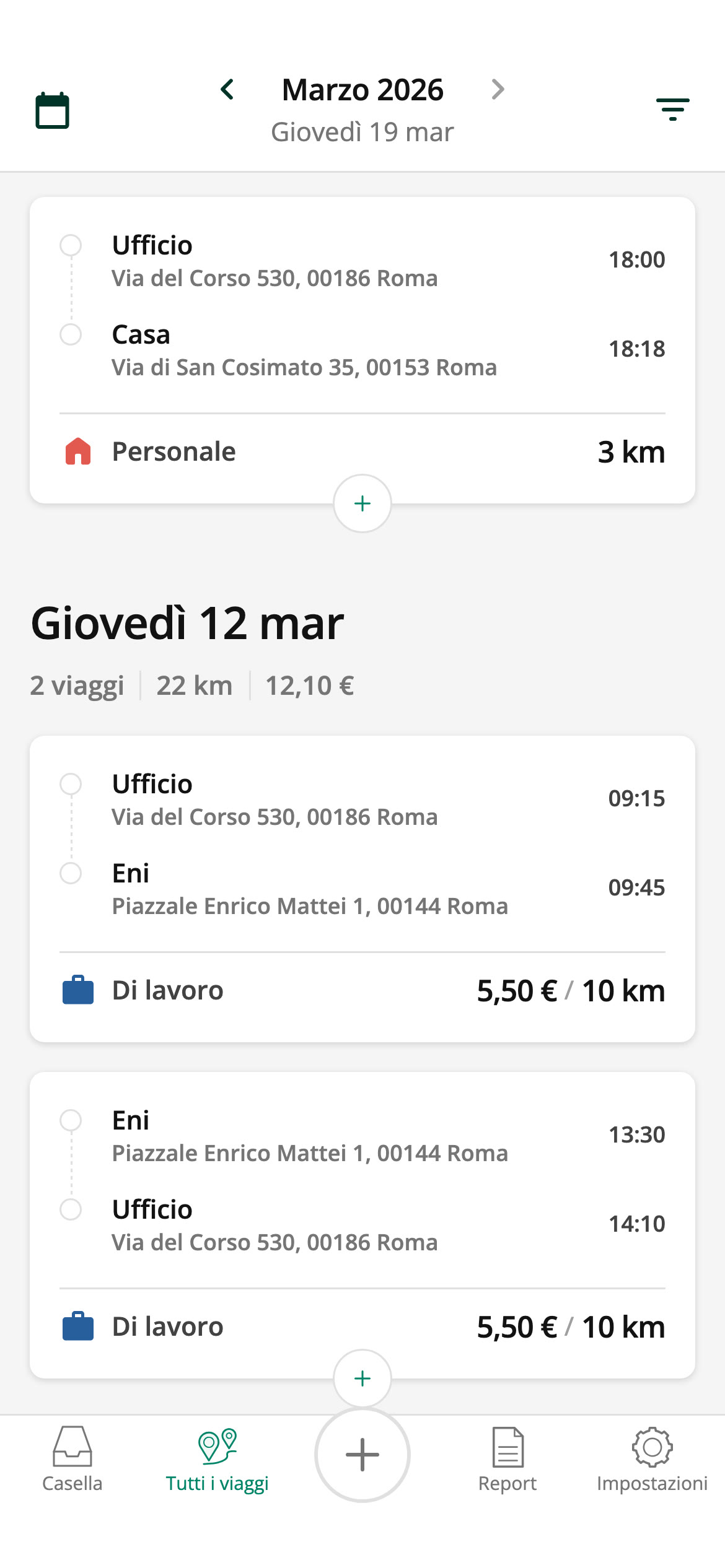 Vedi tutti i tuoi viaggi